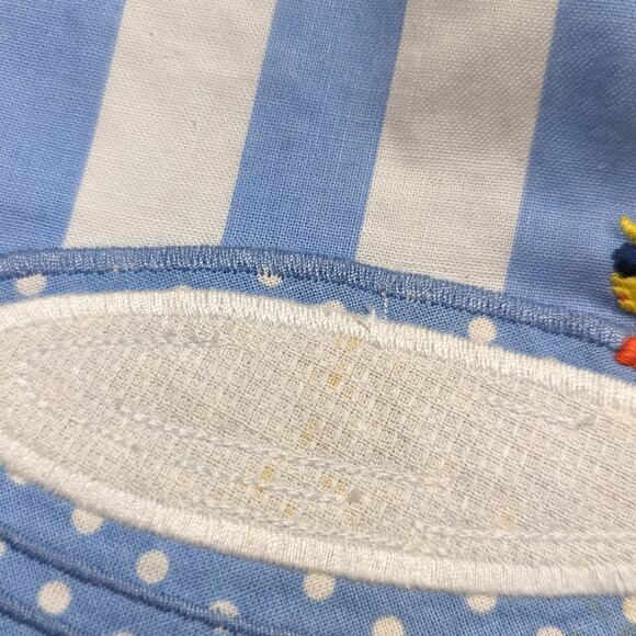 Vintage The Bailey Boys Dress Girls Size 2T Blue Stripe Rubber Ducky Sundress - Picture 4 of 8